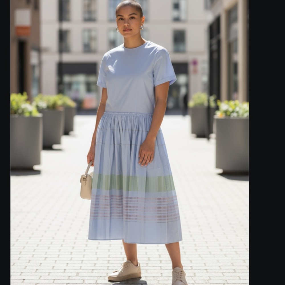 Cotton blue dress